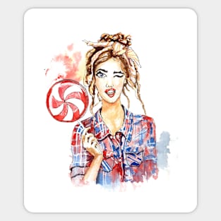 Fashion girl Sticker